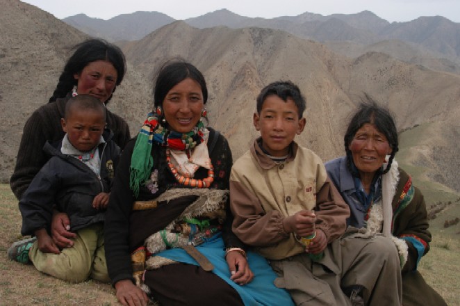 Tibetan Family on Kora, Xiahe, China