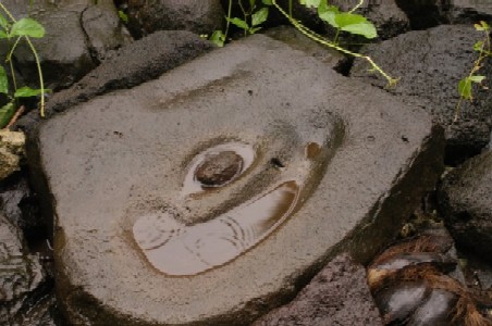 Kosrae Lelu Ruins - Sakau Pounding Stone