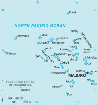 Map of the Republic of the Marshall Islands