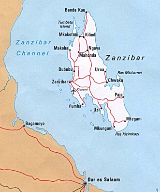 Zanzibar Map